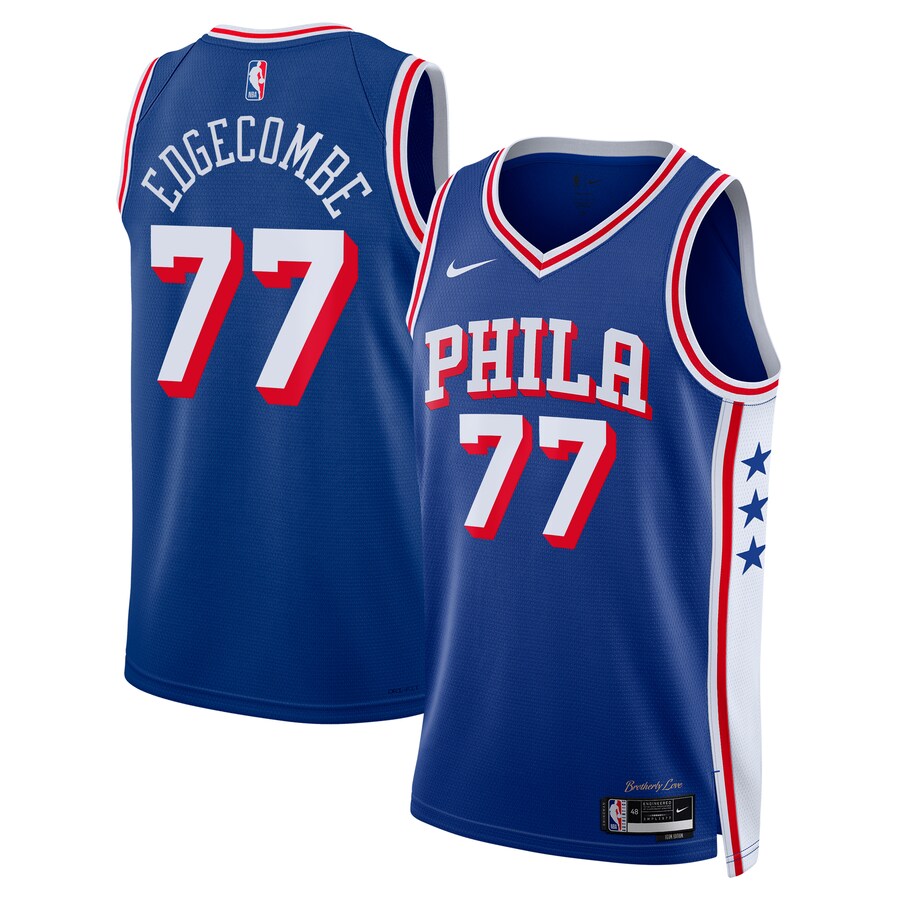 Unisex Philadelphia 76ers V. J. Edgecombe Nike Royal 2025 NBA Draft First Round Pick Swingman Jersey - Icon Edition