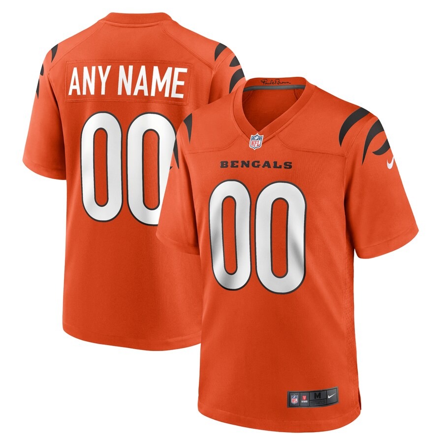 Youth Cincinnati Bengals Nike Orange Alternate Game Custom Jersey