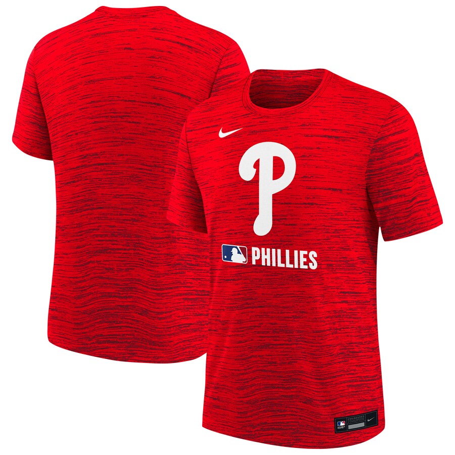 Youth Philadelphia Phillies Nike Red Authentic Collection Velocity Performance T-Shirt