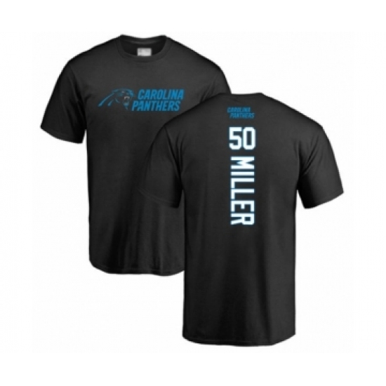 Football Carolina Panthers #50 Christian Miller Black Backer T-Shirt