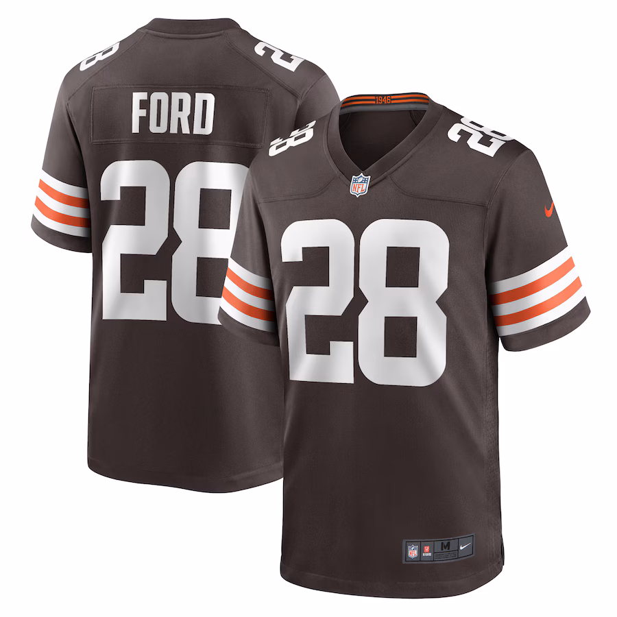 Men's Cleveland Browns Mike Ford Nike  Brown Team Game Jersey