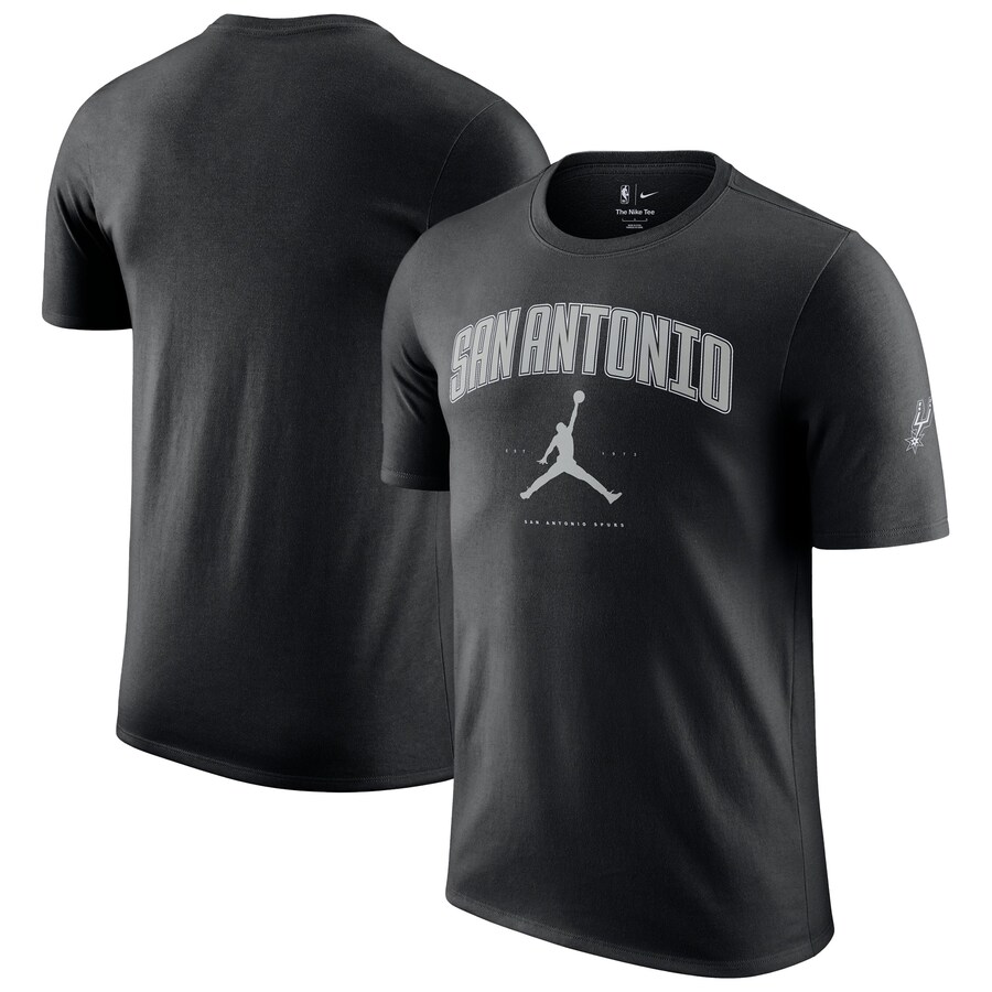 Unisex San Antonio Spurs Jordan Brand Black Essential Cities T-Shirt