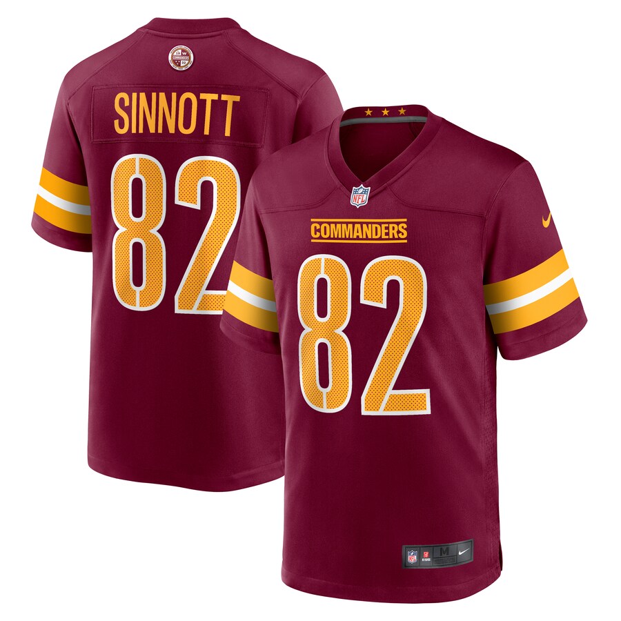 Men's Washington Commanders Ben Sinnott Nike Burgundy Game Jersey