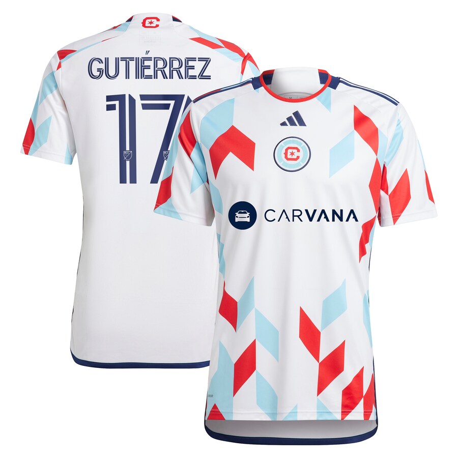 Men's Chicago Fire Brian Gutiérrez adidas White 2024 A Kit For All Replica Player Jersey