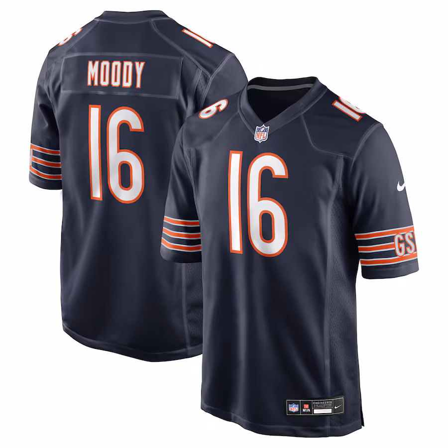 Men's Chicago Bears Jake Moody Nike Navy Team Game Jersey