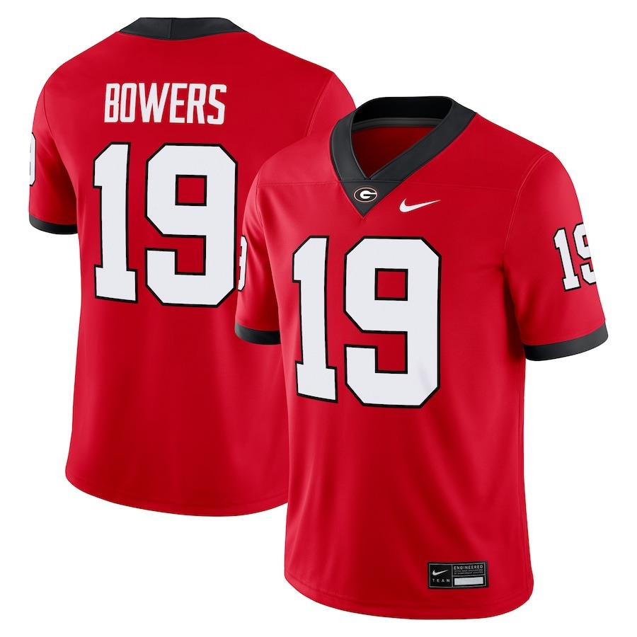 Men's Nike Brock Bowers Red Georgia Bulldogs Player Game Jersey