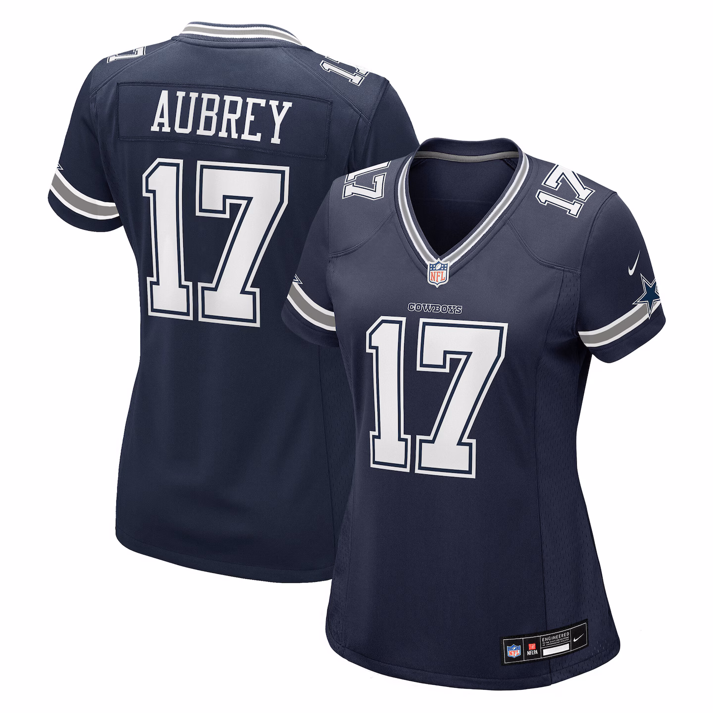 Women's Dallas Cowboys Brandon Aubrey Nike Navy Team Game Jersey