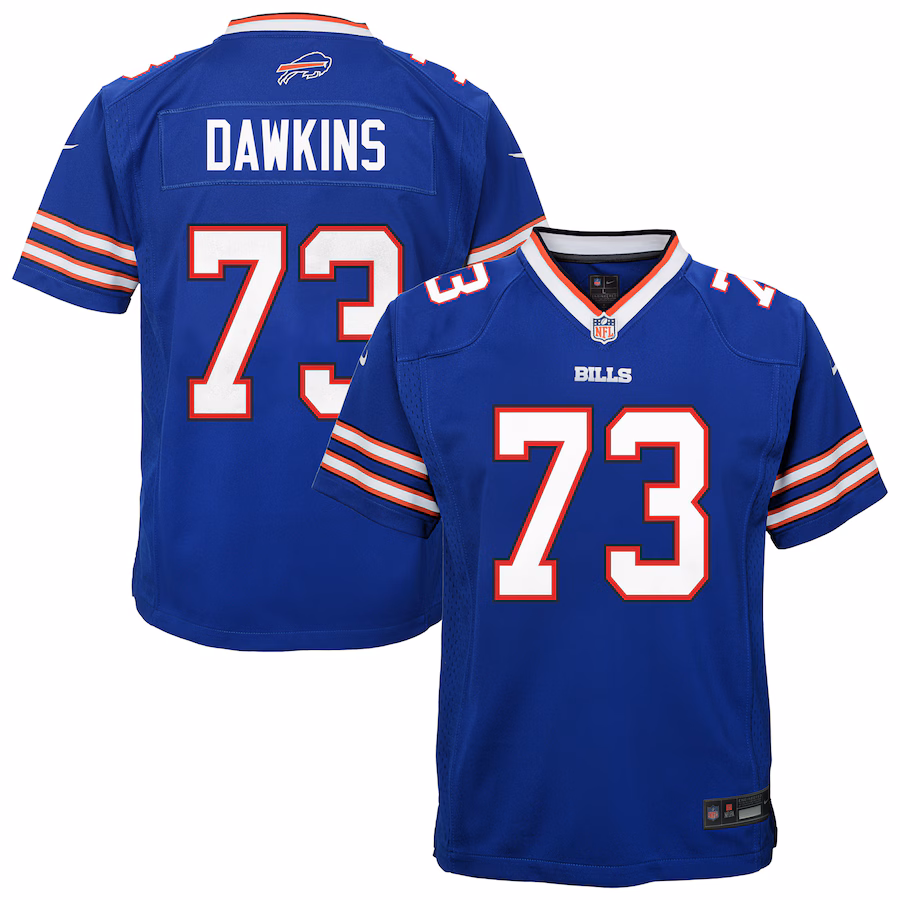 Youth Buffalo Bills Dion Dawkins Nike Royal Team Game Jersey