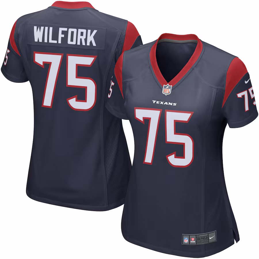 Women's Houston Texans Vince Wilfork Nike Navy Blue Game Jersey