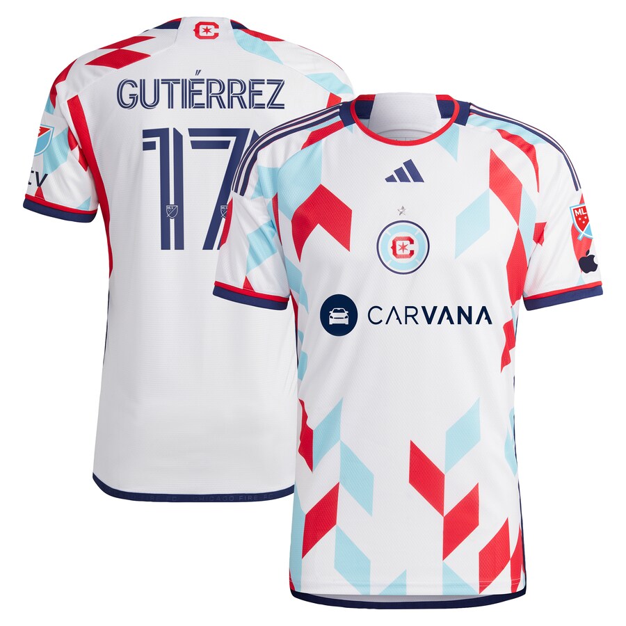 Men's Chicago Fire Brian Gutiérrez adidas White 2024 A Kit For All Authentic Player Jersey