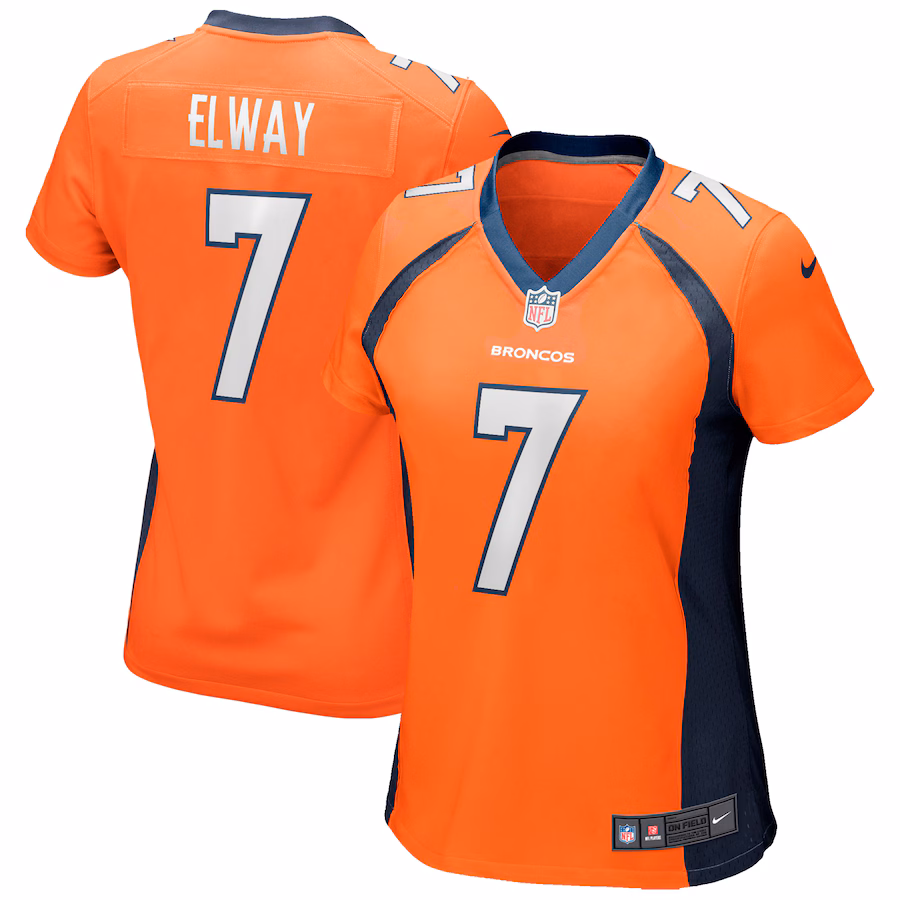 Women's Denver Broncos John Elway Nike Orange Game Retired Player Jersey