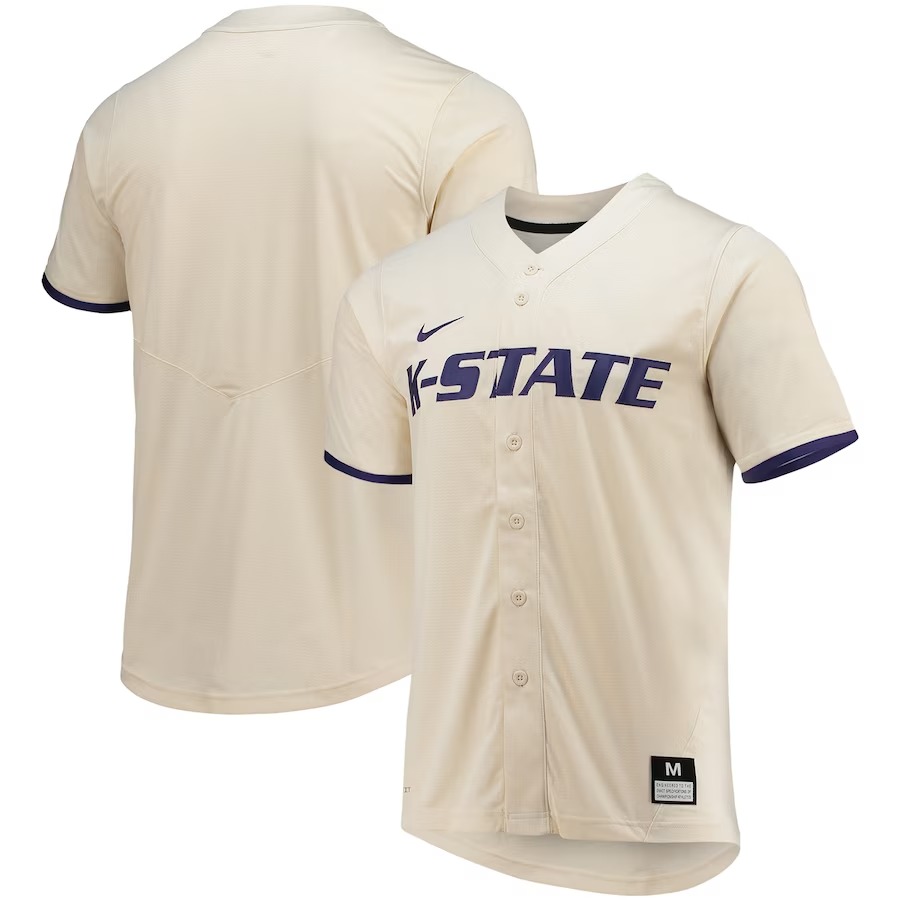Kansas State Wildcats Nike Replica Baseball Jersey - Natural