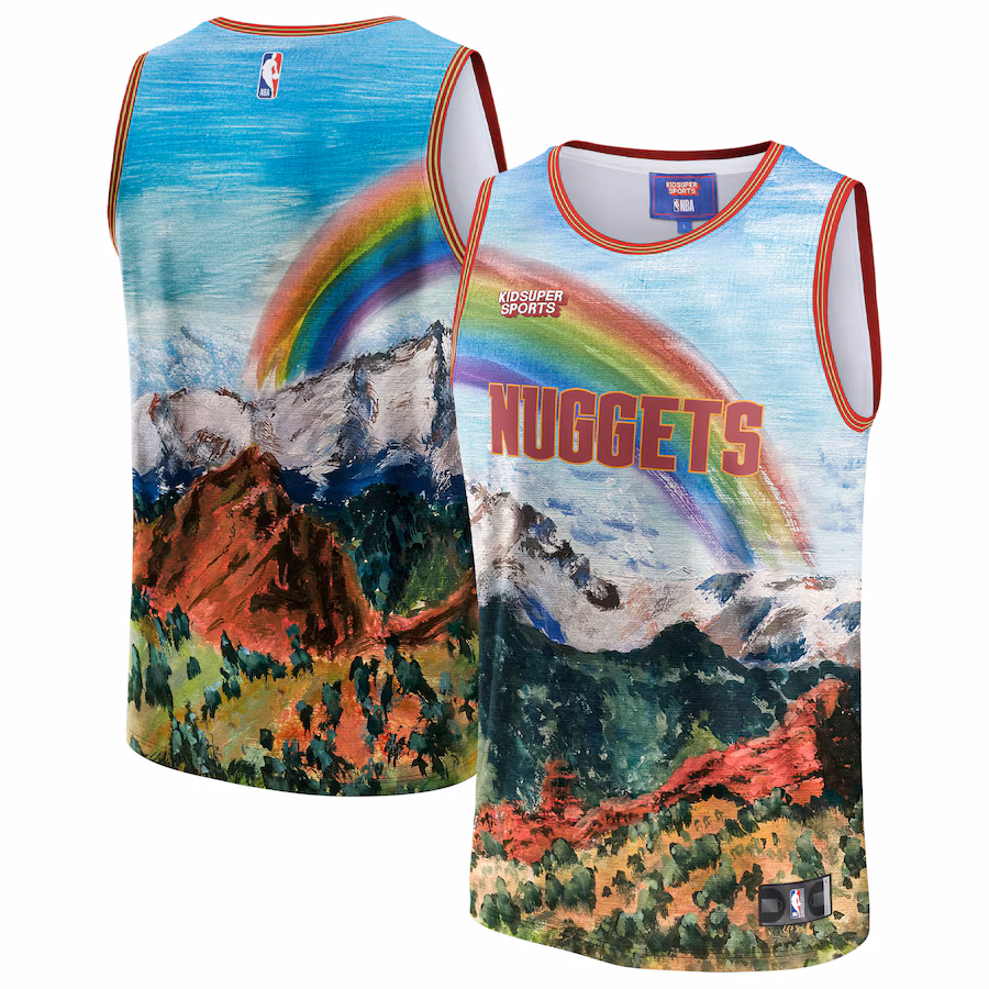 Unisex Denver Nuggets NBA & KidSuper Studios by Fanatics Blue Hometown Jersey