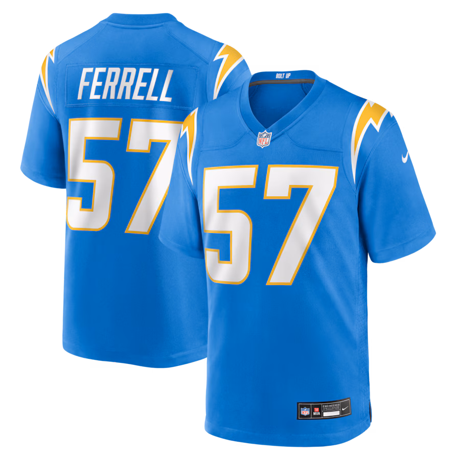 Men's Los Angeles Chargers Clelin Ferrell Nike Powder Blue Team Game Jersey