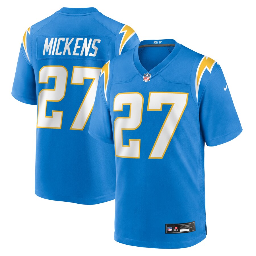 Men's Los Angeles Chargers R.J. Mickens Nike Powder Blue Team Game Jersey