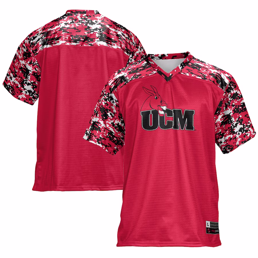 Central Missouri Mules GameDay Greats Football Jersey - Red