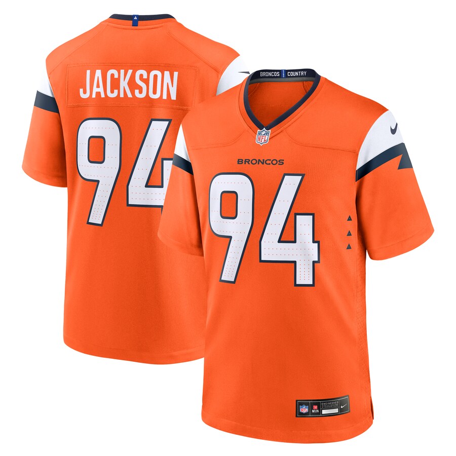 Men's Denver Broncos Jordan Jackson Nike Orange Team Game Jersey