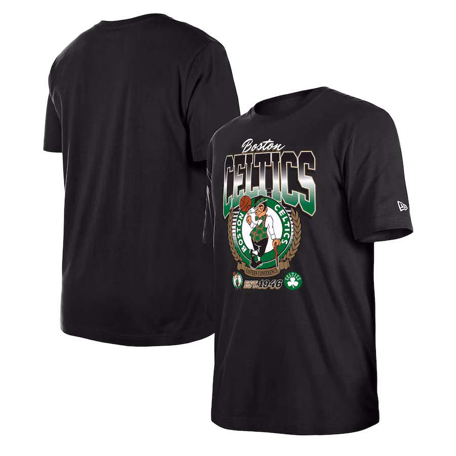 Unisex Boston Celtics New Era Black Summer Classics T-Shirt