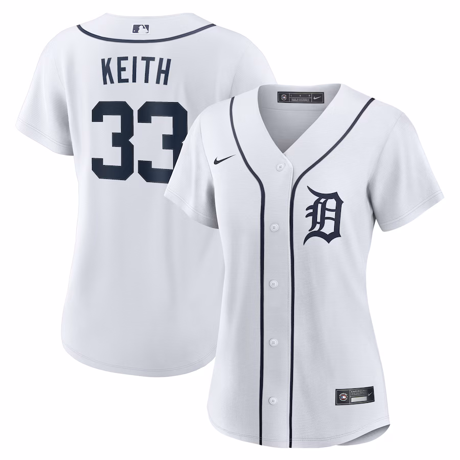 Women's Detroit Tigers Colt Keith Nike White Home Replica Jersey