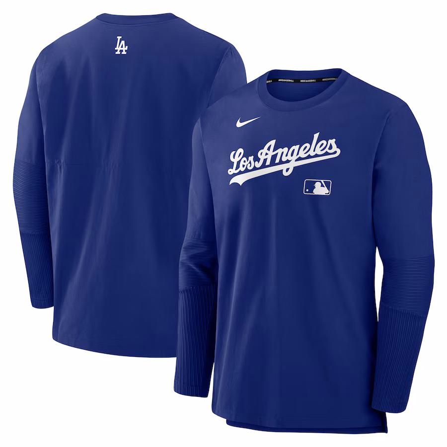 Men's Los Angeles Dodgers Nike Royal/ Authentic Collection Player Lightweight Performance Long Sleeve Top