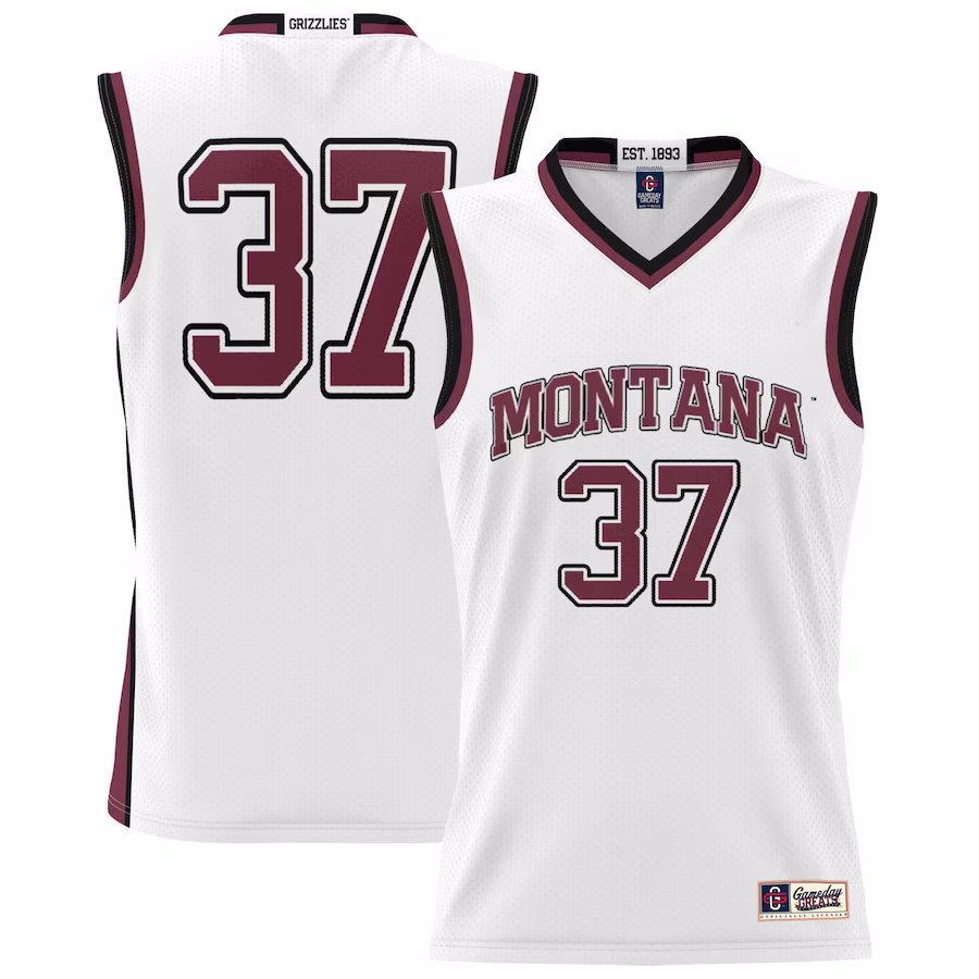 #37 Montana Grizzlies GameDay Greats Unisex Lightweight Basketball Jersey - White