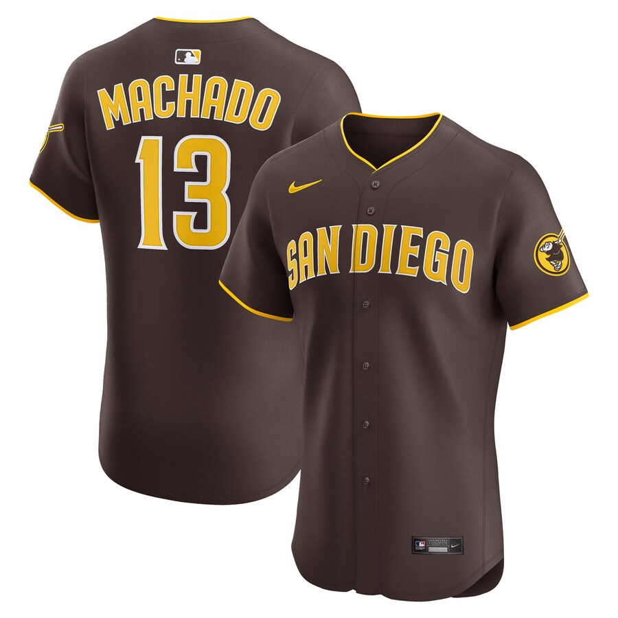 Men's San Diego Padres Manny Machado Nike Brown Road Elite Jersey