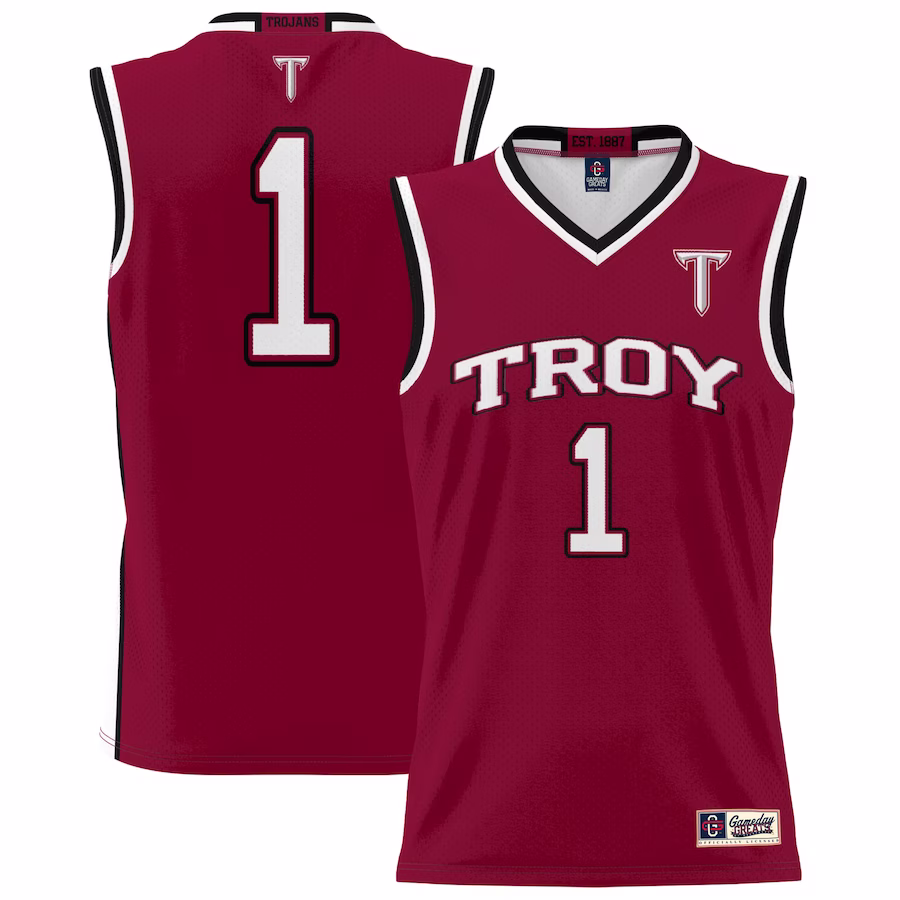 #1 Troy University Trojans GameDay Greats Youth Lightweight Basketball Jersey - Cardinal