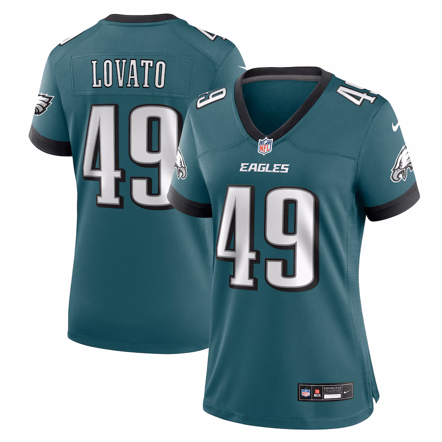 Women's Philadelphia Eagles Rick Lovato Nike Midnight Green Team Game Jersey
