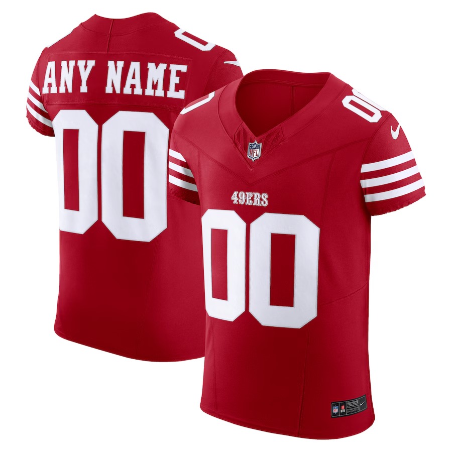 Men's San Francisco 49ers Nike Scarlet Vapor F.U.S.E. Elite Custom Jersey