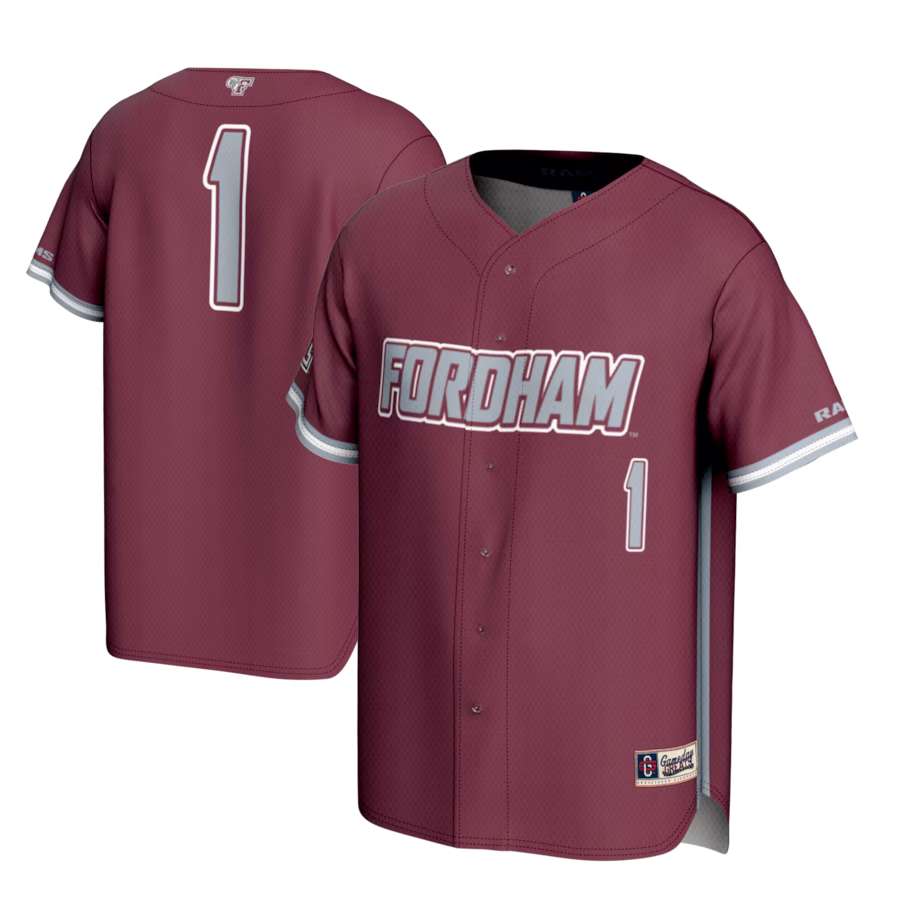 #1 Fordham Rams GameDay Greats Lightweight Baseball Fashion Jersey - Maroon