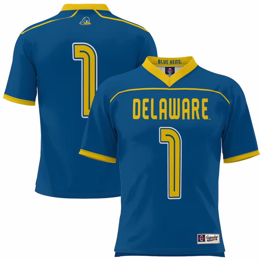 #1 Delaware Fightin' Blue Hens GameDay Greats Youth Lacrosse Fashion Jersey - Lightweight Blue