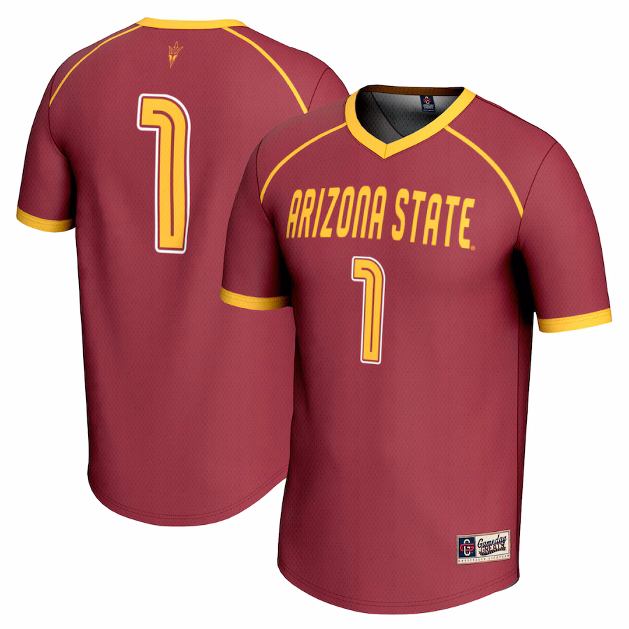 #1 Arizona State Sun Devils GameDay Greats Unisex Lightweight Women's Lacrosse Jersey - Maroon