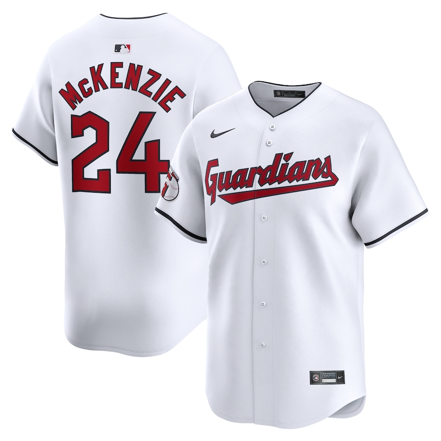 Men's Cleveland Guardians Triston McKenzie Nike White Home Limited Player Jersey