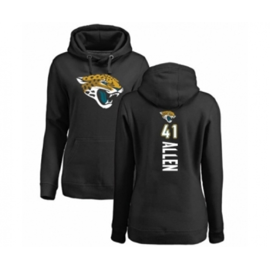 Football Women's Jacksonville Jaguars #41 Josh Allen Black Backer Pullover Hoodie