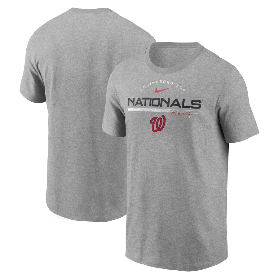 Men's Washington Nationals Nike Heather Gray Team Engineered Performance T-Shirt