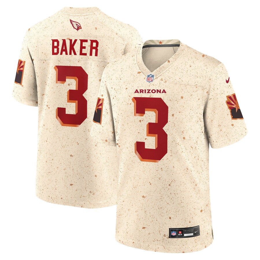 Men's Arizona Cardinals Budda Baker Nike Natural 2025 Rivalries Collection Game Jersey