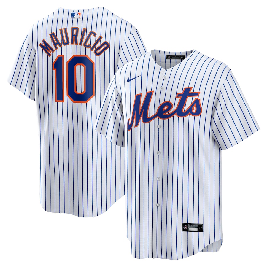 Men's New York Mets Ronny Mauricio Nike White Home Replica Jersey