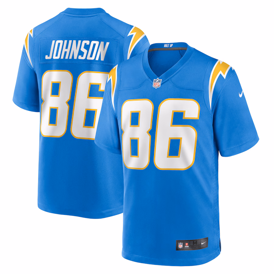 Men's Los Angeles Chargers Cornelius Johnson Nike  Powder Blue Team Game Jersey