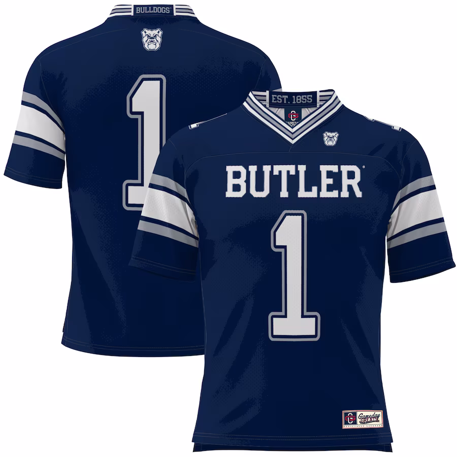 #1 Butler Bulldogs GameDay Greats Youth Football Jersey - Navy