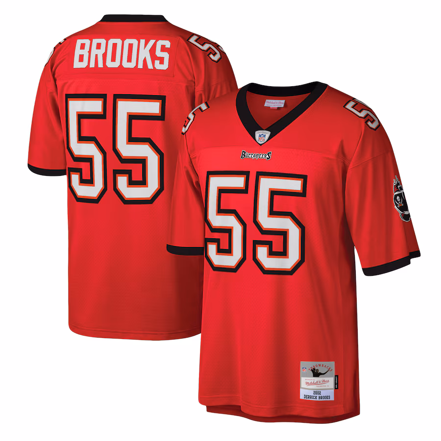 Men's Tampa Bay Buccaneers Derrick Brooks Mitchell & Ness Red Legacy Replica Jersey