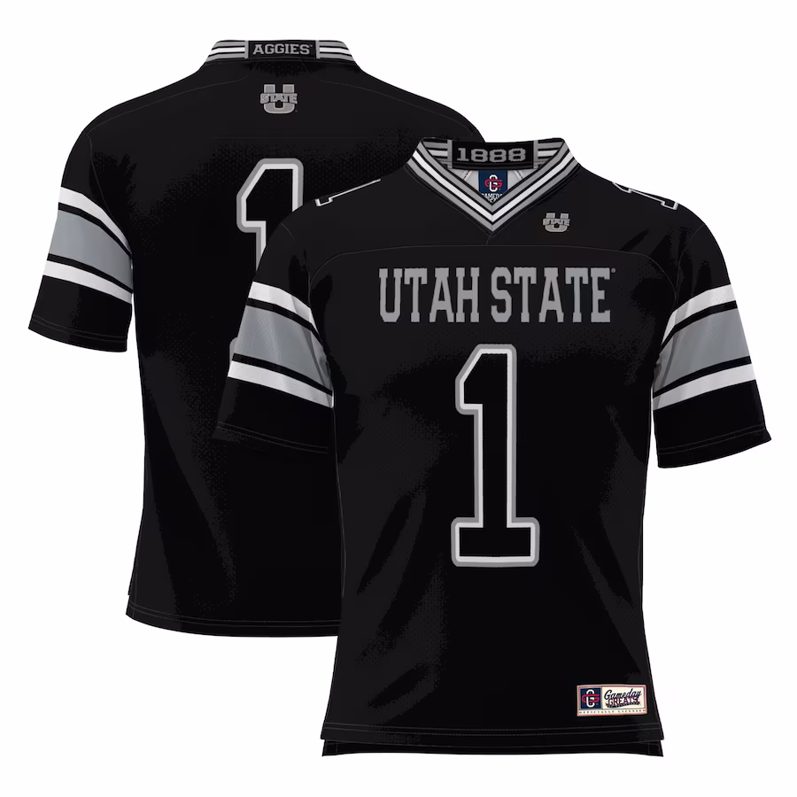 #1 Utah State Aggies GameDay Greats Youth Football Jersey - Black