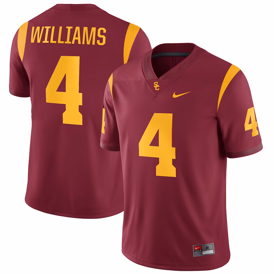 Mario Williams USC Trojans Nike NIL Replica Football Jersey - Cardinal