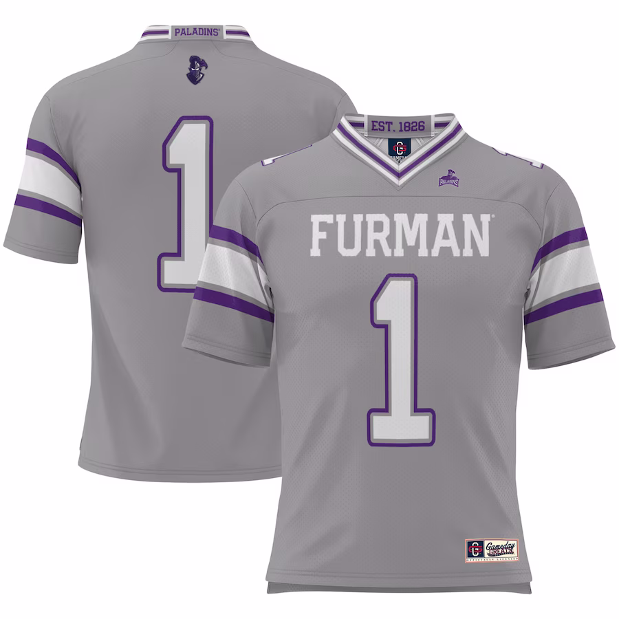 Furman Paladins GameDay Greats Youth #1 Football Jersey -  Gray