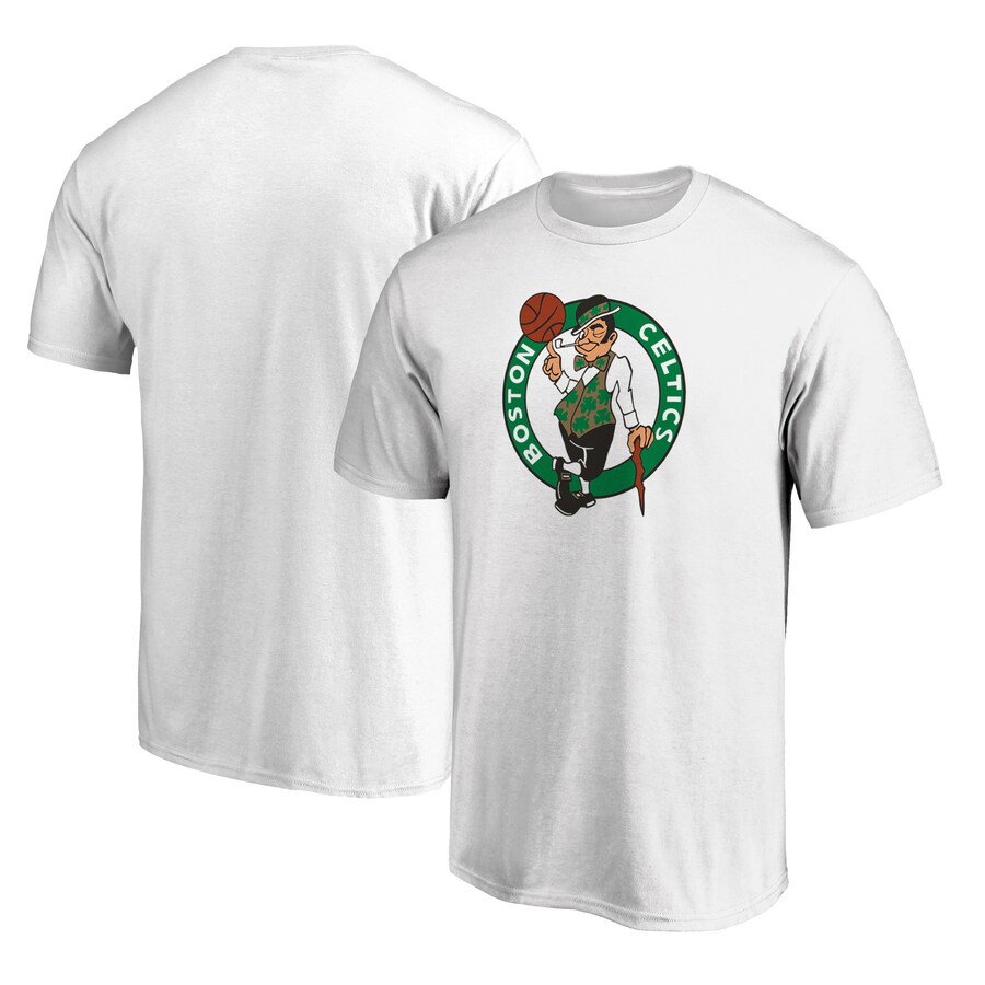 Men's Boston Celtics Fanatics White Primary Team Logo T-Shirt
