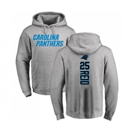 Football Carolina Panthers #25 Eric Reid Ash Backer Pullover Hoodie
