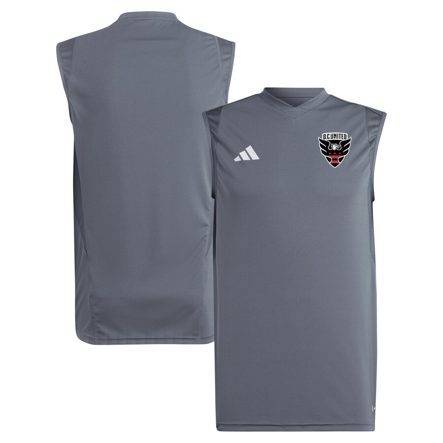 Men's D.C. United adidas Gray 2024 Sleeveless Training Jersey