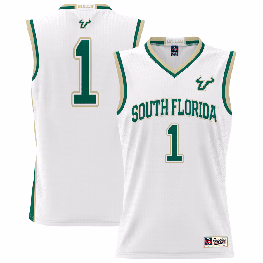Unisex GameDay Greats #1 White South Florida Bulls Lightweight Basketball Jersey