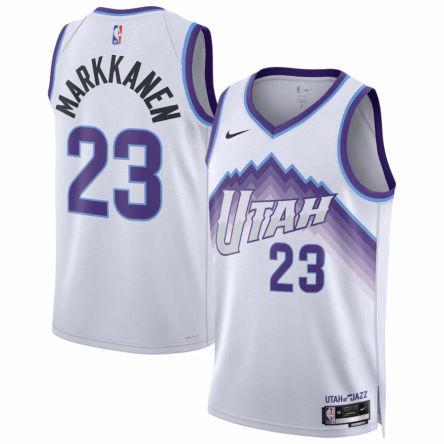 Unisex Utah Jazz Lauri Markkanen Nike White Swingman Jersey - Association Edition