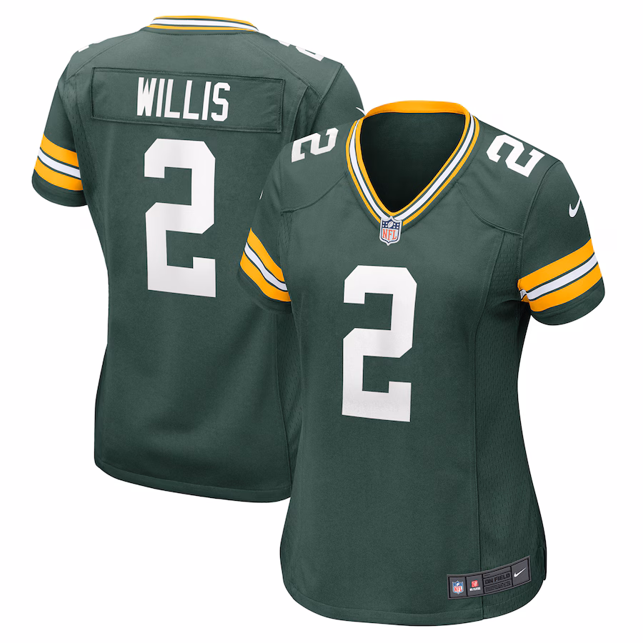 Women's Green Bay Packers Malik Willis Nike Green Game Jersey