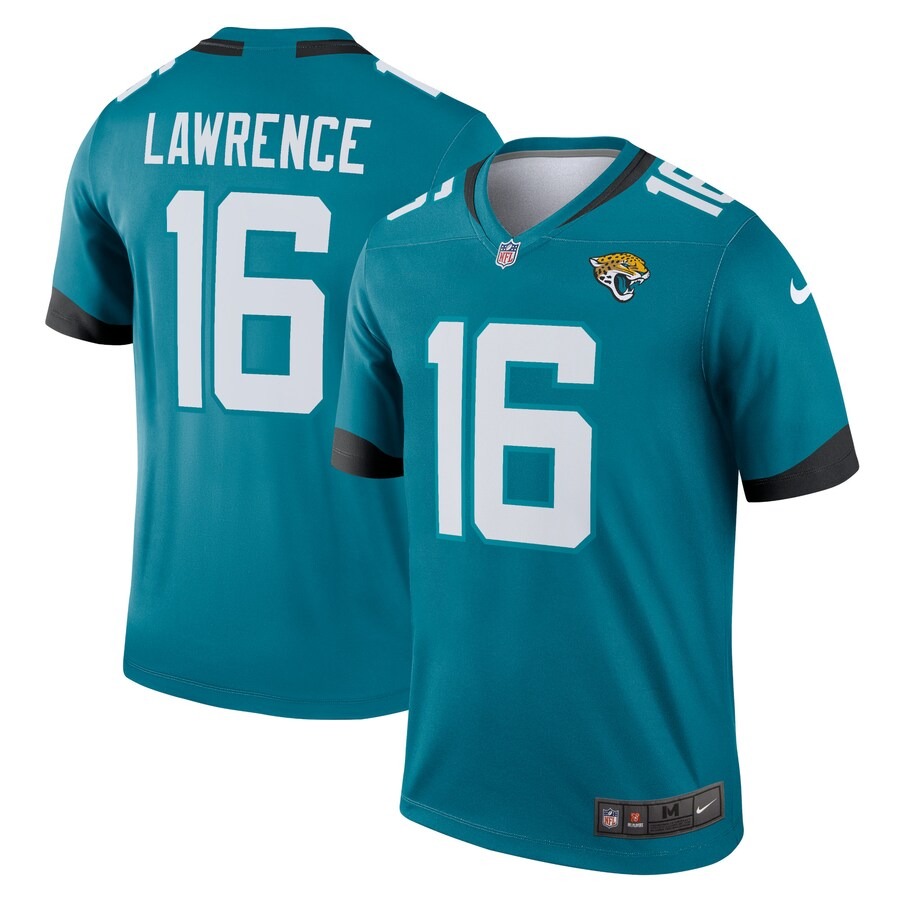 Men's Jacksonville Jaguars Trevor Lawrence Nike Teal Team Legend Player Performance Top